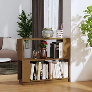 VidaXL Boekenkast/kamerscherm 80x25x70 Cm Massief Hout Honingbruin