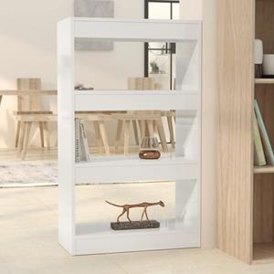 VidaXL Boekenkast/kamerscherm 60x30x103 Cm Spaanplaat Hoogglans Wit