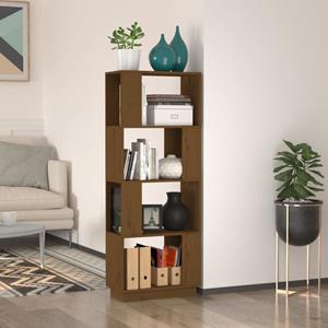 VidaXL Boekenkast/kamerscherm 51x25x132 Cm Grenenhout Honingbruin