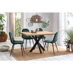 Home affaire Eettafel TRISTAN met modern spider-frame en schaaldeel