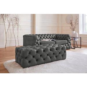 Guido Maria Kretschmer Home&Living Hocker Kalina met klassieke chesterfield-capitonnage