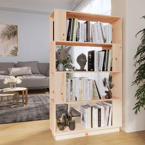 VidaXL Boekenkast/kamerscherm 80x25x132 Cm Massief Grenenhout