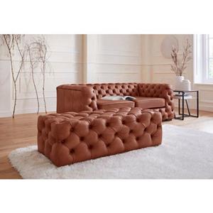 Guido Maria Kretschmer Home&Living Hocker Kalina met klassieke chesterfield-capitonnage