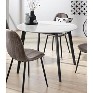 INOSIGN Eettafel Cody Poten van massief hout, rond mdf-tafelblad, in 2 kleurvarianten
