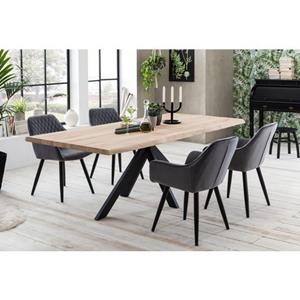 Home affaire Eettafel Tristan natur met echte boomrand