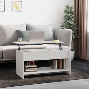 VidaXL Salontafel 102x50x52,5 Cm Bewerkt Hout Hoogglans Wit