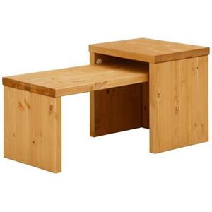 Home affaire Salontafel Leinz van massief grenen, tafelbladen in twee diktes te bestellen, breedte 100 cm (set, 2 stuks)