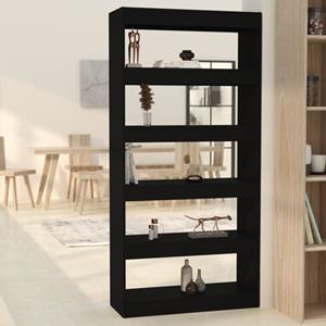 VidaXL Boekenkast/kamerscherm 80x30x166 Cm Spaanplaat Zwart
