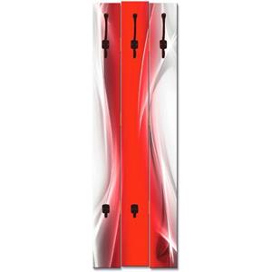 Artland Kapstok Creatief element rood voor uw artdesign ruimtebesparende kapstok van hout met 5 haken, geschikt voor kleine, smalle hal, halkapstok