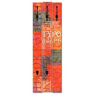 Artland Kapstok Typograaf ruimtebesparende kapstok van hout met 5 haken, geschikt voor kleine, smalle hal, halkapstok