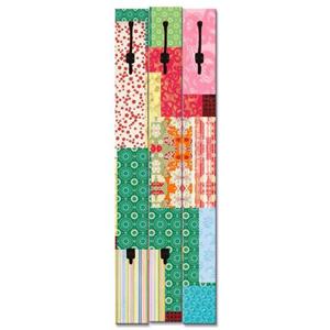Artland Kapstok Patchwork-stijl I ruimtebesparende kapstok van hout met 5 haken, geschikt voor kleine, smalle hal, halkapstok