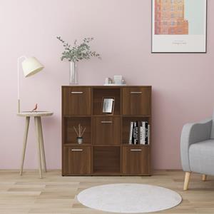 VidaXL Boekenkast 90x30x90 Cm Bewerkt Hout Bruineikenkleurig