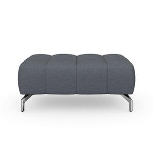 Sit&more Hocker Blauw met zilverkleurige poten
