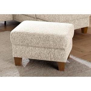 Home affaire Hocker Alta met binnenvering en contrastnaad, poten beuken eikenkleur