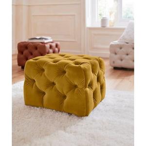 Guido Maria Kretschmer Home&Living Hocker Kalina met klassieke chesterfield-capitonnage, passend bij de serie kalina