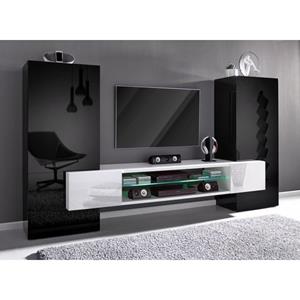 INOSIGN Tecnos Wandmeubel AKKA Front/ romp hoogglanzend gelakt, mat-leisteenkleur