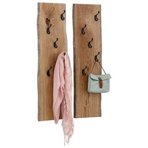 Premium collection by Home affaire Kapstokpaneel Brodi van massief eiken in golfmodel.
