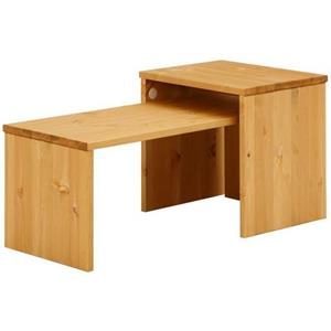 Home affaire Salontafel Leinz van massief grenen, tafelbladen in twee diktes te bestellen, breedte 100 cm (set, 2 stuks)