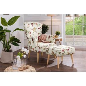 Lale Hocker Flachgewebe WeiÃ Buche Natur