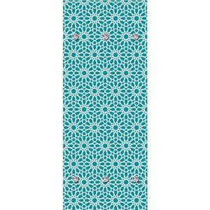 Queence Kapstok Bloemmotief met 6 haken, 50 x 120 cm