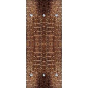 Queence Kapstok Leer-look met 6 haken, 50 x 120 cm