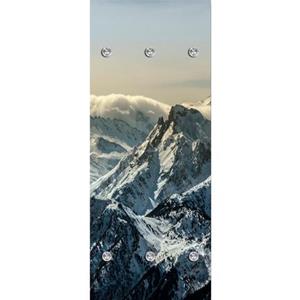 Queence Kapstok Bergen met 6 haken, 50 x 120 cm
