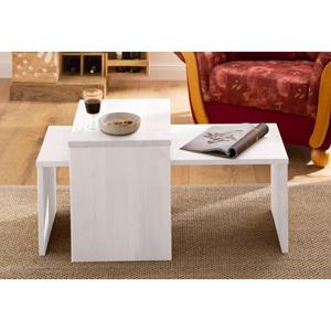 Home affaire Salontafel Leinz van massief grenen, tafelbladen in twee diktes te bestellen, breedte 100 cm (set, 2 stuks)