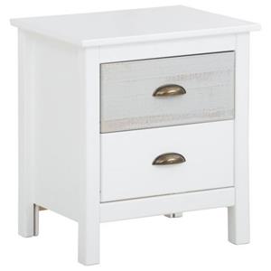 Home affaire Nachtkastje Pilatus schittert in mooie hout-look, met geborsteld ladefront, breedte 45 cm