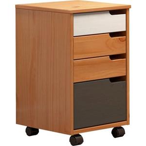 INTER-FURN Rollcontainer "Mestre", Korpus und Front aus massivem Kiefernholz
