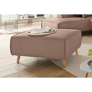 Home affaire Hocker Julia met bies en houten voetjes