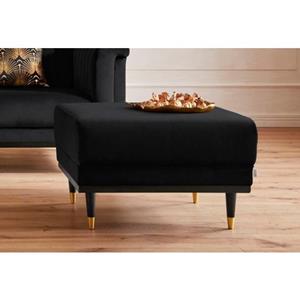 Guido Maria Kretschmer Home&Living Hocker Chamby met houten frame onderaan