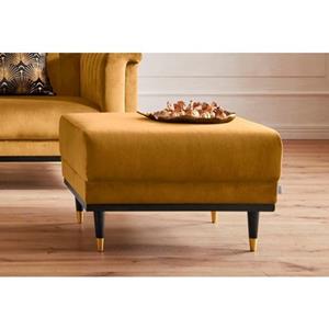 Guido Maria Kretschmer Home&Living Hocker Chamby met houten frame onderaan