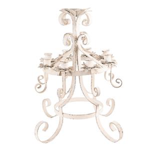 Clayre & Eef Kandelaar Ø 41x43 cm Beige Ijzer Kaarsenstandaard