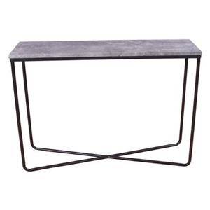 Hioshop Palace sidetable 30x110 cm beton decor, zwart.