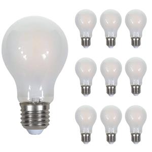 V-TAC Set van 10 E27 filament lampen - A60 -2700K - Frosted - 5 Watt - 2 jaar garantie