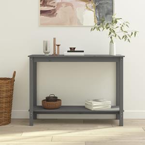 vidaXL Konsolentisch Grau 110x40x80 cm Massivholz Kiefer 