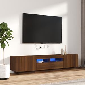 VidaXL 2-delige Tv-meubelset Met LED Bewerkt Hout Bruineiken