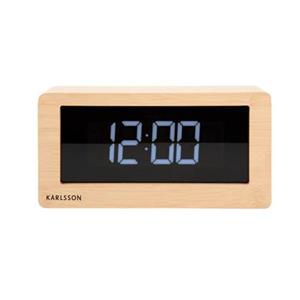 Karlsson Table clock Boxed LED light wood veneer