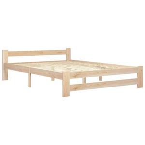 VidaXL Bedframe massief grenenhout 140x200 cm