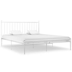 vidaXL Bett Weiß Metall 140x200 cm 