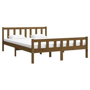 VidaXL Bedframe massief hout honingbruin 140x200 cm