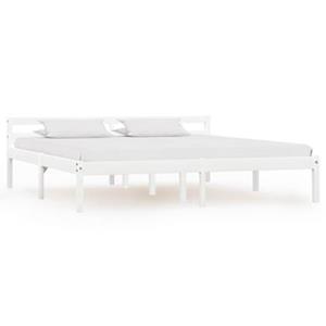 VidaXL Bedframe massief grenenhout wit 160x200 cm