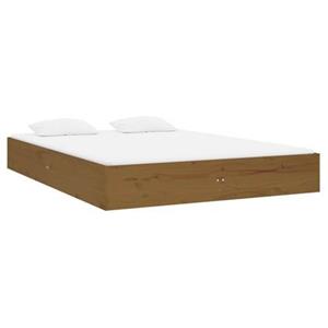 VidaXL Bedframe massief hout honingbruin 120x190 cm 4FT Small Double