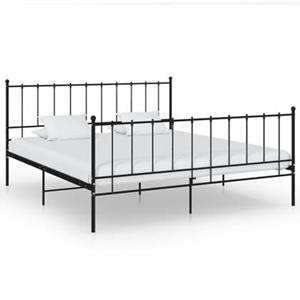 VidaXL Bedframe metaal zwart 160x200 cm