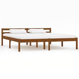 VidaXL Bedframe massief grenenhout honingbruin 180x200 cm