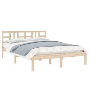 vidaXL Bedframe massief hout 135x190 cm Double