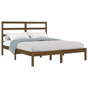 VidaXL Bedframe massief hout honingbruin 135x190 cm 4FT6 Double