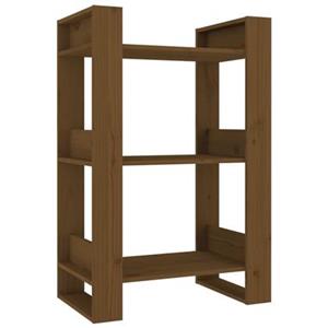 VidaXL Boekenkast/kamerscherm 60x35x91 cm massief hout honingbruin