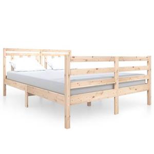 VidaXL Bedframe Massief Hout 135x190 Cm 4FT6 Double