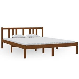 VidaXL Bedframe massief hout honingbruin 150x200 cm 5FT King Size